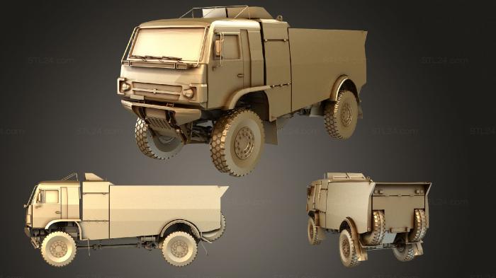 Автомобили и транспорт (КАМАЗ МАСТЕР 43509, CARS_2111) 3D модель для ЧПУ станка